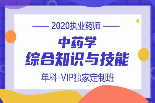 2020执业药师《中药学综合知识技能》单科-VIP独家定制班